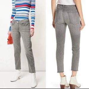 1223 NWOT Rag&Bone Dre Low rise ankle slim boyfriend Grey Jeans. Sz28